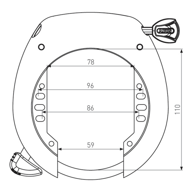 Abus Shield 5755L Xplus Frame Lock